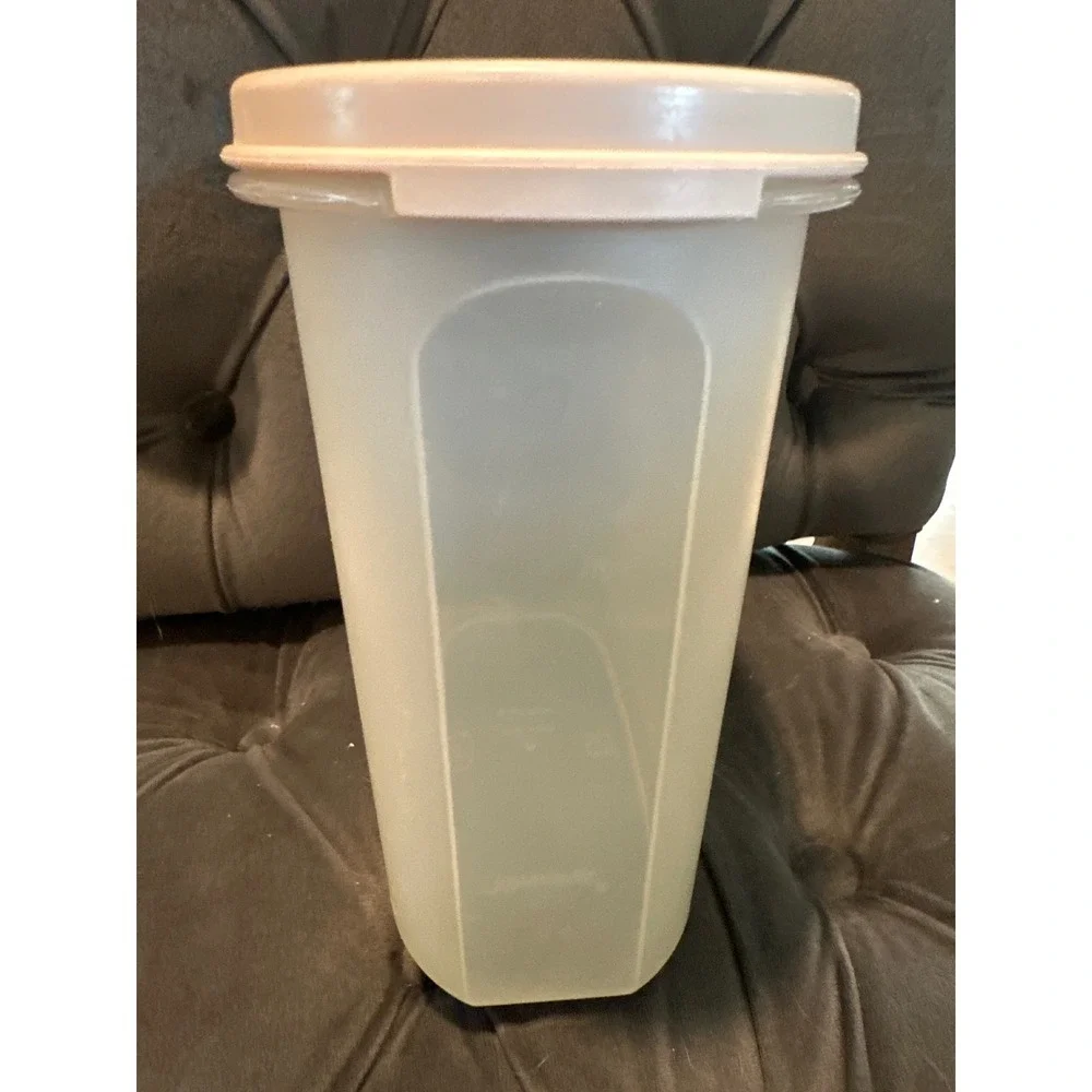 Tupperware Tall Modular Mate Container Beige Lid Food Storage Pantry Organizer